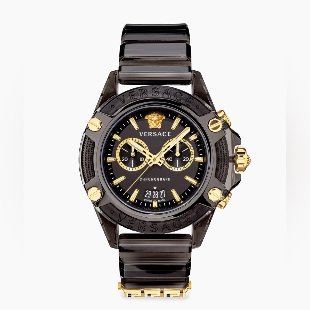 Versace Icon Active Silicone Strap Chronograph Watch